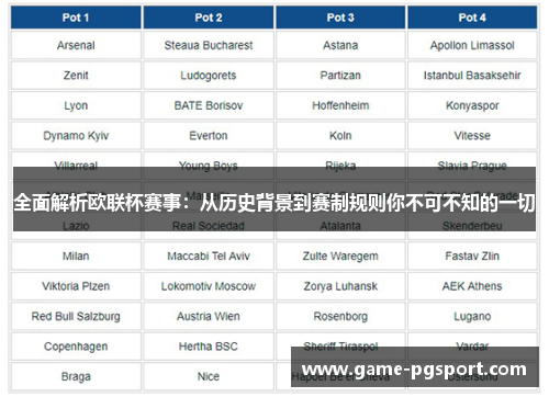 全面解析欧联杯赛事：从历史背景到赛制规则你不可不知的一切